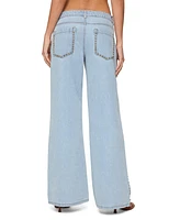 Edikted Women's Stassie Studded Low Rise Jeans