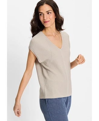 Olsen Women's Sleeveless Rib Knit Pullover