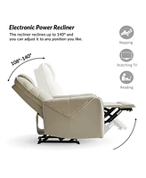 Miguel Modern Power Recliner with Dual-Layered Headrest and Layers Cushioning