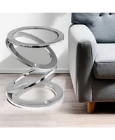 Minimalist Glass Round End Table – Perfect for Living Room or Bedroom