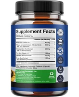 Maca Root Complex for Men | Herbal Supplement with Siberian Ginseng Ashwagandha & Black Maca Roots for Men's General Health | 60ct