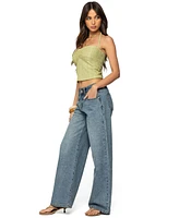 Edikted Women's Galya Textured Halter Top