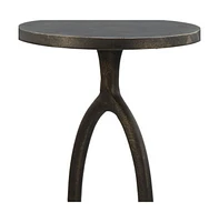 Modern 25" End Table – Bronze Finish Aluminum Design for Living Room or Patio
