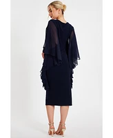 Quiz Women's Chiffon Frill Midi Dress