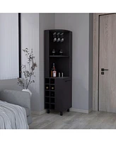 Morocco Corner Bar Single Door Cabinet Two , Ten Built-in Wine Rack, Two