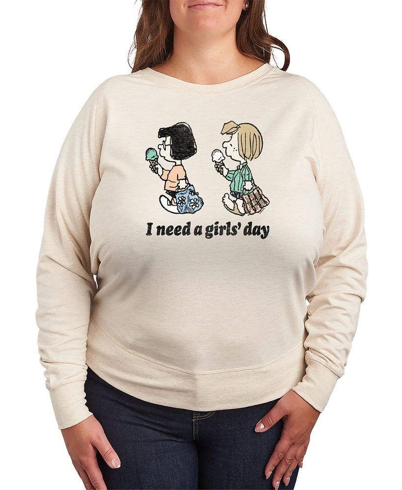 Hybrid Apparel Plus Peanuts Need a Girls Day Graphic Pullover T-Shirt