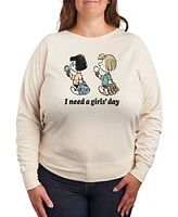Hybrid Apparel Plus Peanuts Need a Girls Day Graphic Pullover T-Shirt