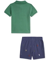 Polo Ralph Lauren Baby Boys Shirt & Embroidered Shorts Set