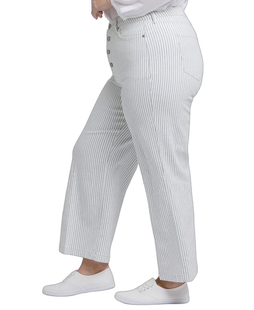 Nydj Plus Wide Leg Ankle Jeans