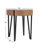 Creative Co-op 8.27" Mango Wood Astoria Round End Table
