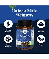 Maca Root Complex for Men | Herbal Supplement with Siberian Ginseng Ashwagandha & Black Maca Roots for Men's General Health | 30ct