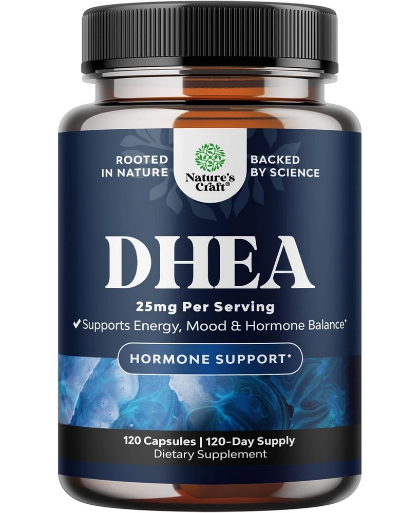 Dhea 25mg for Women & Men | Dhea Supplement for Mood Energy & Immune Support, Hormone Balance Supplement | 120ct
