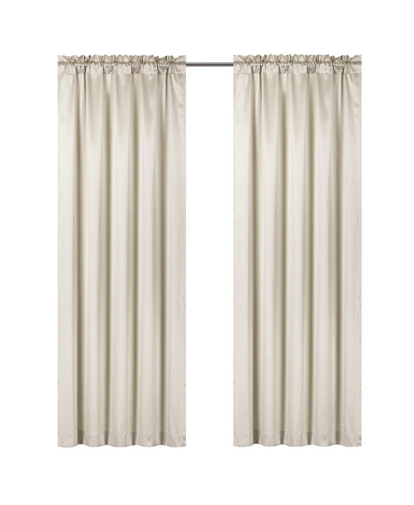 Kate Aurora 1 Piece Beige Regency Lux Rod Pocket Semi Sheer Window Curtain Panel