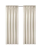 Kate Aurora 1 Piece Beige Regency Lux Rod Pocket Semi Sheer Window Curtain Panel