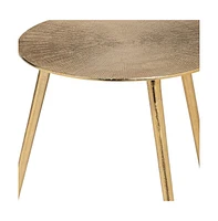 Elegant Round Metal Side Table with Sturdy Construction