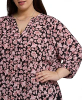 Nydj Plus Pintuck V-neck Top