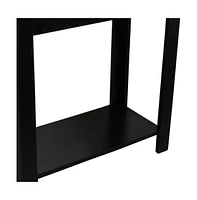 End Table with Shelf for Living Room or Bedroom Storage and Display