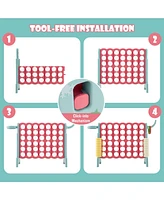 4-in-a-Row Connect Game with Basketball Hoop and Toss Ring