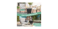 10 Gallon Cooler Bar Table Outdoor Coffee Table Ice Bucket with Telescopic Tabletop for Beer and Wine