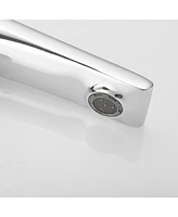 Battery Powered Touchless Single Hole Bathroom Faucet With Temperature Mixing Valve In Polished Chrome