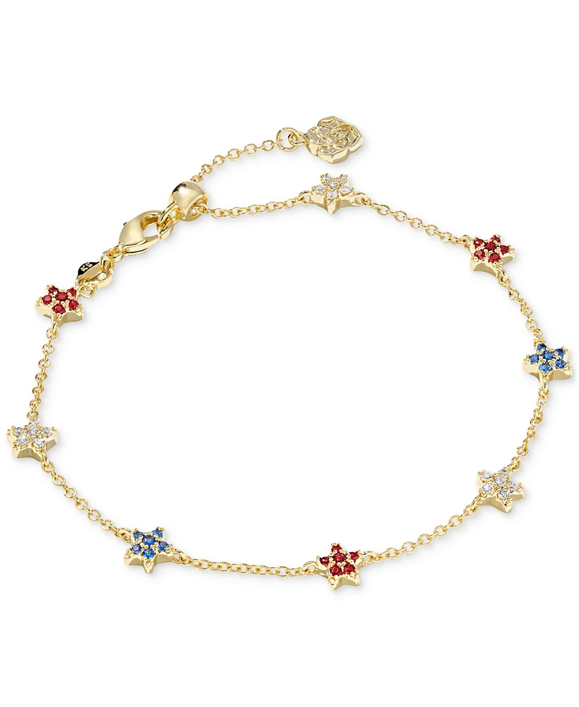 Kendra Scott Crystal Multi Star Sierra Link Chain Bracelet