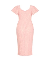 City Chic Plus Maisie Lace Midi Dress