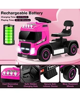 6V Kids Electric Ride-on Truck with Height Adjustable Seat