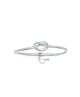 Bling Jewelry Minimalist Silver Ring: Stackable Infinity Love Knot Sterling Band