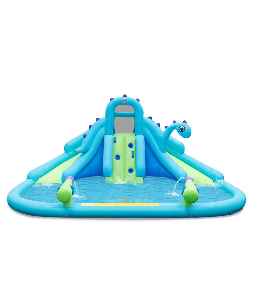Inflatable Water Slide with Dual Slides and Large Splash Pool (Without Blower)