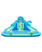 Inflatable Water Slide with Dual Slides and Large Splash Pool (Without Blower)