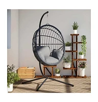 Hanging Egg Chair Stand Anthracite Steel