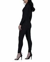 Terese Sydonna Women's Black High-Waist Sculpting Knit Pant