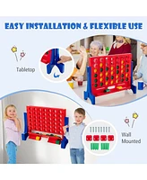Jumbo 4-to-Score Connect Game Set with Carrying Bag and 42 Coins