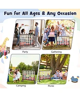 4-in-a-row Game Set Wooden Jumbo 4-to-Score with Carrying Bag