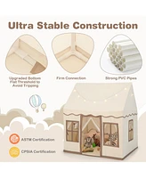 Toddler Large Playhouse with Star String Lights