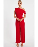 Quiz Women's Scuba Crepe Cap Sleeve Jumpsuit