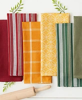 Design Imports Assorted Everyday Dishtowel and Dishcloth, Set of 5
