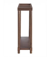 Set of Two Rectangular End Tables with Shelf – Practical and Stylish Wood for Small Spaces