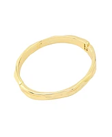 Robert Lee Morris Soho Gold and Silver Textured Bangle Bracelet