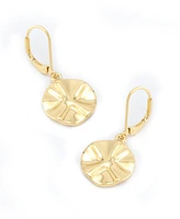 Robert Lee Morris Soho Gold Textured Coin Drop Earrings