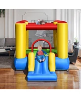 Kids Inflatable Bounce House with Slide and 480W blower