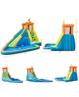Inflatable Water Slide Kids Bounce House with 680W Blower