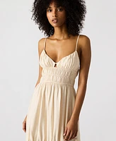 Steve Madden Women's Jackie Handkerchief-Hem Midi Dress