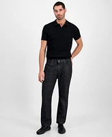 Guess Men's Raymond Short Sleeve Textured Polo Shirt