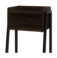 Contemporary Wood Top Accent Table with Sturdy Metal Frame