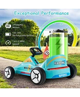 12V Electric Go Kart for Kids Race Toy with Remote Control and Music