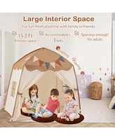 Kids Play Tent Bed with String Lights Extra Large Playhouse
