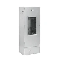 Bbq Oven Smoker with Wood Chips 17.5"x11.4"x43.3" Galvanized Steel