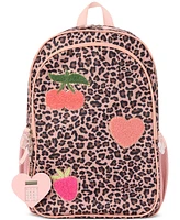 InMocean Big Girls Cheetah and Patch Backpack, Keychain & Lunch Bag Set