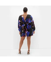 City Chic Plus Chloe Print Dress